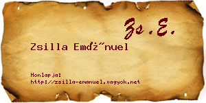 Zsilla Emánuel névjegykártya
